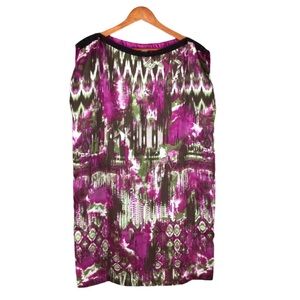 Allen B. by Allen Schwartz Floral Dress in Purple and Green